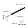 PATIKIL Retractable Billiards Cue Stick Bridge, Silicone Pool Cue Accessory with Removable Metal Low Bridge Head for Pool Table Competition, Silver/White view 4