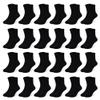 SPTRAMLE Boys Socks, 24 Pairs Kids Socks for Toddler Girls 7-10 Years Boys Crew Multipack Athletic White Black Grey view 1