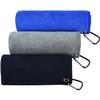Beelvtifl Fishing Towel with Clip, Microfiber Towels Accessories for Fishing Rag, Sports Fitness, Camping, Workout, Soft and Quick-Drying, Bigger Size -16x16 inches, Blue+Grey+Black view 1