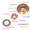 Boat Engine 6G1-45987-01 6G1-45987-02 6N0-G5987-10 Lower Drive Spacer, 90201-10M01 Plain Washer, 90171-10M01 Castle Nut, 91490-30020 Cotter Pin for Yamaha 6HP 8HP 9.9HP F9.9 F6 F8 Propeller view 3