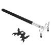 PATIKIL Retractable Billiards Cue Stick Bridge, Silicone Pool Cue Accessory with Removable Metal Low Bridge Head for Pool Table Competition, Silver/Black view 1