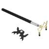 PATIKIL Retractable Billiards Cue Stick Bridge, Silicone Pool Cue Accessory with Removable Metal Low Bridge Head for Pool Table Competition, Gold/Black view 1
