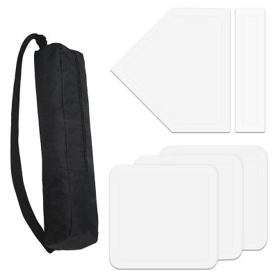 BIYQFCR White Baseball Home Plate Baseball Bases 5 Piece Set for Kids and Adults Build Strength and Flexibility for Baseball Softball Softball Backyard Playground School Practice
