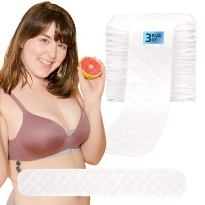 10Pcs Cotton Bra Liners, 3-Layer Rectangle Under Breast Sweat Pads for Women, Bra Sweat Liners, Reusable, Washable, No-Slip (M)