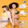 10Pcs Cotton Bra Liners, 3-Layer Rectangle Under Breast Sweat Pads for Women, Bra Sweat Liners, Reusable, Washable, No-Slip (M) view 3