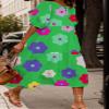 Akivide Women Casual Boho Floral Print Maxi Dress Summer Half Puff Sleeve Crewneck Tiered Swing Flowy Beach Loose Tshirt Long Dress Plus Size 2024 view 2