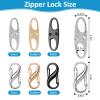 Phinus Lock Combo, Total 21PCS Clips Anti-Theft, Locks Anti-Theft for Luggage, Clothing, Backpacks, Boots, Purses, Travel Outdoor Sports(Black, Silver, Gold) view 2