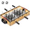 Giantex 20 Inch Foosball Table - Tabletop Football Table w/LED Lights, Realistic Players & 2 Balls, Wooden Soccer Game Table for Kids Adults, Mini Foosball Table for Party, Game Room, Family Night view 1