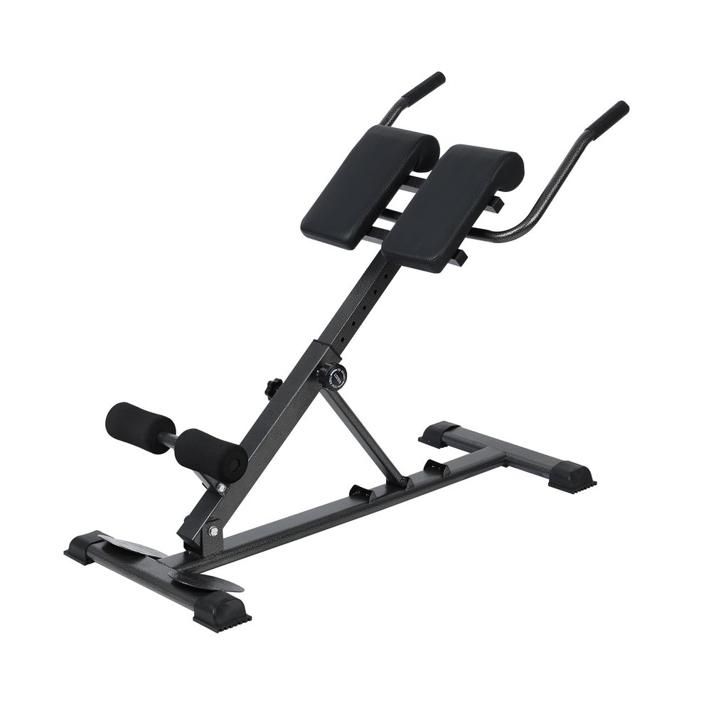 sxvbdway Hyperextension Roman Chair, Strength Training Adjustable Benches Back Extension Benches, Waist Extension Workout, Buttocks Machine, Sit Up Gym Benches Home Men Women Full Body Black