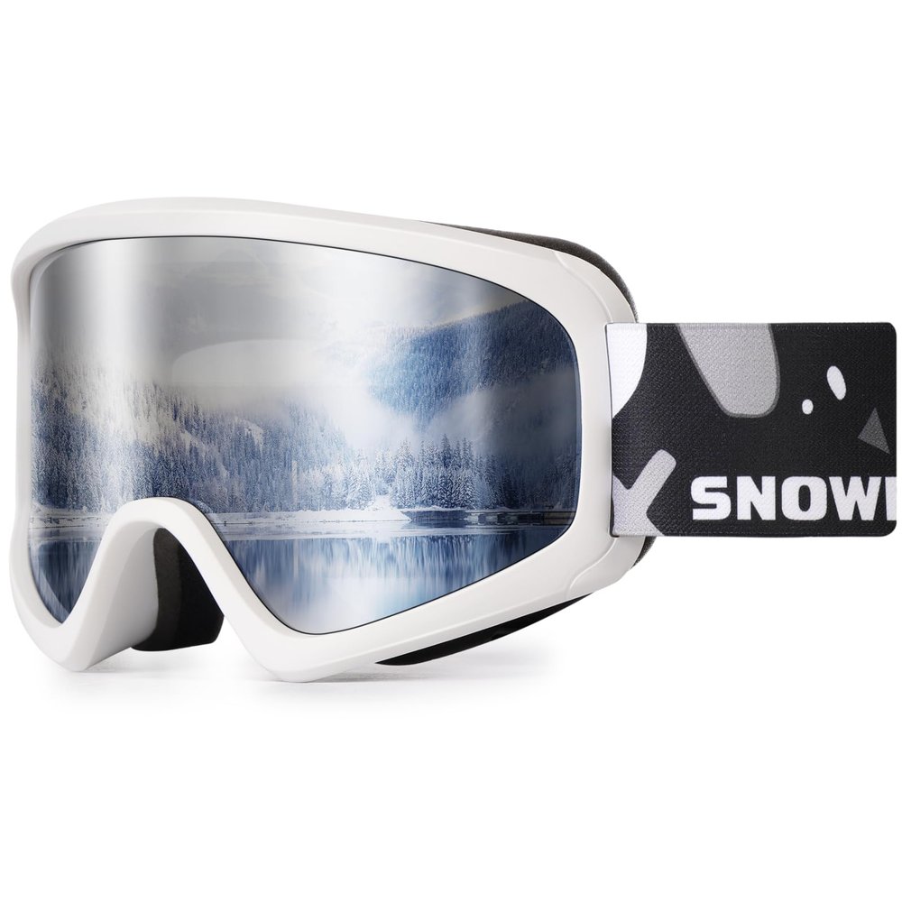 SNOWER Kids Ski Goggles, Anti-Fog Snow Goggles with OTG Design, 100% UV Protection, HD Lens for Kids Boys Girls