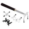 PATIKIL Retractable Billiards Cue Stick Bridge, Wooden Pool Cue Accessory with Removable Metal Low/High/Cross Bridge Head for Pool Table Competition, Silver/Black view 1