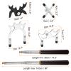 PATIKIL Retractable Billiards Cue Stick Bridge, Wooden Pool Cue Accessory with Removable Metal Low/High/Cross Bridge Head for Pool Table Competition, Silver/Black view 2