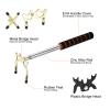 PATIKIL Retractable Billiards Cue Stick Bridge, EVA Pool Cue Accessory with Removable Metal Low/High/Cross Bridge Head for Pool Table Competition, Gold/Black view 4
