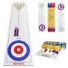 Naissgo 4-in-1 Tabletop Curling, Shuffleboard, Bowling & Cornhole Game - 47"(120x30cm) Family Game Set for All Ages - Easy Setup & Compact Design, Great for Home & Outdoor Fun view 1