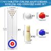 Naissgo 4-in-1 Tabletop Curling, Shuffleboard, Bowling & Cornhole Game - 47"(120x30cm) Family Game Set for All Ages - Easy Setup & Compact Design, Great for Home & Outdoor Fun view 2