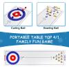 Naissgo 4-in-1 Tabletop Curling, Shuffleboard, Bowling & Cornhole Game - 47"(120x30cm) Family Game Set for All Ages - Easy Setup & Compact Design, Great for Home & Outdoor Fun view 4
