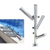 3-Tube Fishing Boat Rod Holder, Stainless Adjustable Marine Tree Type Stylish Rod Holder- Triple Rod Holder, Adjustable Swivel Vertical Fishing Rod Holder, Yacht Accessories, Fishing Rod Holders view 3
