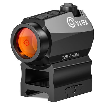 CVLIFE Multiple Reticle 3 MOA Dot & 65 MOA Circle Red Dot, Motion Awake Red Dot Sight, 1x20mm Red Dot Scope Optics with Absolute Co-Witness Riser and Low Mount for 21mm Picatinny Rail