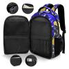 CUXWEOT Waterproof Cheerleading Backpacks Shoulders Schoolbags Cheer Backpack for Men Women Gift(Bright Blue Black Gold) view 3