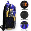 CUXWEOT Waterproof Cheerleading Backpacks Shoulders Schoolbags Cheer Backpack for Men Women Gift(Bright Blue Black Gold) view 4