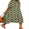 Akivide Women Casual Boho Floral Print Maxi Dress Summer Half Puff Sleeve Crewneck Tiered Swing Flowy Beach Loose Tshirt Long Dress Plus Size 2024 view 1