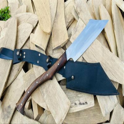 EGKH-12 Inch Custom Axe Knife, Viking Seax Axe,Machete Knife,Tactical Tomahawk, Survival-Heavy Duty Machete, Camping, Outdoors, Survival