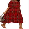 Akivide Women Casual Boho Floral Print Maxi Dress Summer Half Puff Sleeve Crewneck Tiered Swing Flowy Beach Loose Tshirt Long Dress Plus Size 2024 view 1