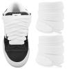 NDTEZUGT Fat Athletic Shoelaces for Skool Classic Skate Shoes, 5/8"(15mm) Wide Cotton Chunky Big Thick Replacement Laces (White, 63"/160cm) view 1