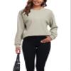 2024 Sweatshirt for Women Crewneck Long Sleeve Tops Winter Clothes Womens Fashion 2024 Brown 2XL view 2