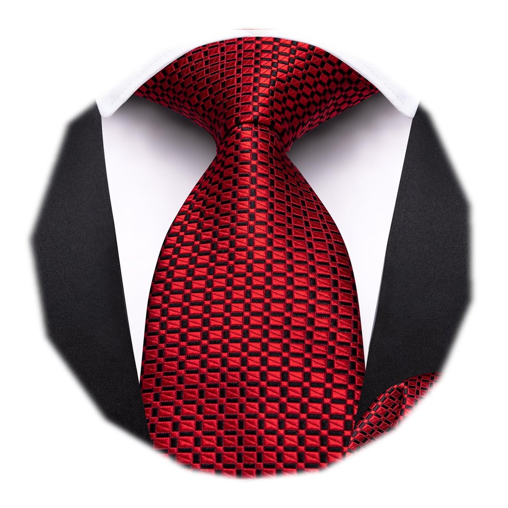 Barry.Wang Ties for Boys 47.2" Self-Necktie Kids and Pocket Square Set Teenager Uniform Graduation Performance Age 6-15