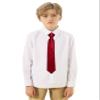 Barry.Wang Ties for Boys 47.2" Self-Necktie Kids and Pocket Square Set Teenager Uniform Graduation Performance Age 6-15 view 3