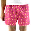 ROCK ATOLL Men's Fun Beagle Dog Shark Raccoon Pig Bison Print Boxer Shorts S-XXL (Large, Pink Banana Print) view 1