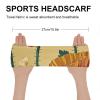 LMNGH Sweatbands Sports Headband for Men Women Hairband Poppy Buds Wristbands Cotton Terry Cloth view 2