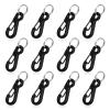 12Sets Mini Carabiner Clip Metal Spring Snap Hook 1 Inch Small Carabiner Clips Tiny Paracord Hanging Clips for Backpack Key Chain Dog Leash Fishing(Black) view 1