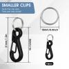 12Sets Mini Carabiner Clip Metal Spring Snap Hook 1 Inch Small Carabiner Clips Tiny Paracord Hanging Clips for Backpack Key Chain Dog Leash Fishing(Black) view 2