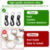12Sets Mini Carabiner Clip Metal Spring Snap Hook 1 Inch Small Carabiner Clips Tiny Paracord Hanging Clips for Backpack Key Chain Dog Leash Fishing(Black) view 3