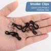 12Sets Mini Carabiner Clip Metal Spring Snap Hook 1 Inch Small Carabiner Clips Tiny Paracord Hanging Clips for Backpack Key Chain Dog Leash Fishing(Black) view 4