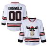 Men's Clark #00 Griswold Movie Hockey Jersey Stitched X-Mas Christmas Vacation (US, Alpha, Large, Regular, Regular, White) view 1