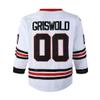 Men's Clark #00 Griswold Movie Hockey Jersey Stitched X-Mas Christmas Vacation (US, Alpha, Large, Regular, Regular, White) view 4