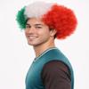 BC GOODS BY Adult Unisex Italy Jumbo Sport Fun Wigs | Afro Patriotic Wig with Breathable Capless Cap for Men and Women| Synthetic Fiber Wig Perfect for Sport's and Halloween Cosplay view 2