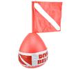 Eioflia Safety Gear, Dive Buoy Surface Marker Diving Signals Flag Inflatable Ball PVC Safety Sign Diver Below Red view 1