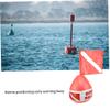 Eioflia Safety Gear, Dive Buoy Surface Marker Diving Signals Flag Inflatable Ball PVC Safety Sign Diver Below Red view 2