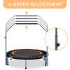 ALTLER 40"/48" Foldable Mini Fitness Rebounder with Adjustable Foam Handle, Max Load 330/440 lbs, Indoor Cardio Exercise Rebounder for Adults view 2