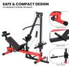 VIVITORY Leg Press Machine & LAT Pull Down - Heavy Duty Full Body Workout Equipment for Home Gym, Effective for Glutes, Hamstrings & Quads, Includes Weight Storage view 3
