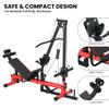 VIVITORY Leg Press Machine & LAT Pull Down - Heavy Duty Full Body Workout Equipment for Home Gym, Effective for Glutes, Hamstrings & Quads, Includes Weight Storage view 4
