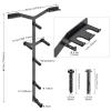 Lifeswell Wall Mounted Weight Plate Rack, Heavy Duty Olympic Barbell Holder & T Bar Row Landmine Attachment, 6 Hook Holes, 5 Pegs & 4 Barbell Storage, Space-Saving Home Gym Organizer view 2