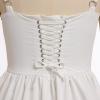 ABEWIP Corset Dresses for Women Spaghetti Straps Short Mini Floral Lace Bustier Dress Summer Boho Sundress White XL view 4