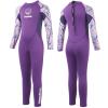Gogokids Kids Wetsuit, Youth 2.5mm Neoprene Thermal Full Wet Suits, Girls Long Sleeve Back Zip Sun Protection Swimsuits for Water Sports, Diving, Swimming, Surfing Lessons, Keep Warm view 1