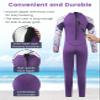 Gogokids Kids Wetsuit, Youth 2.5mm Neoprene Thermal Full Wet Suits, Girls Long Sleeve Back Zip Sun Protection Swimsuits for Water Sports, Diving, Swimming, Surfing Lessons, Keep Warm view 3
