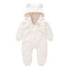 AIMAOMI Newborn Baby Bear Onesi Baby Warm Snowsuit Jumpsuit Warm Hooded Outfits Double Line Design Baby Winter (White, 12-18 Months) view 1